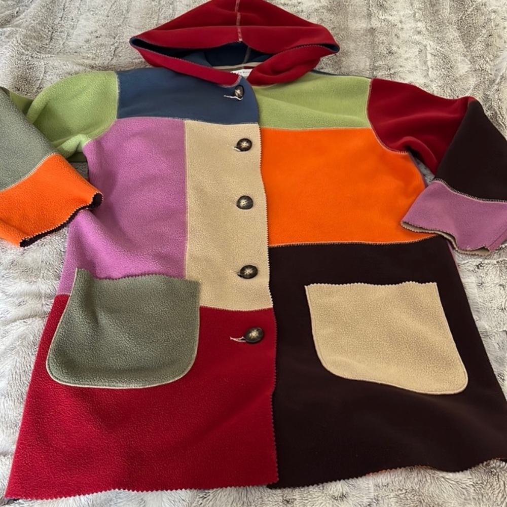 Vintage fleece colorblock jacket size S